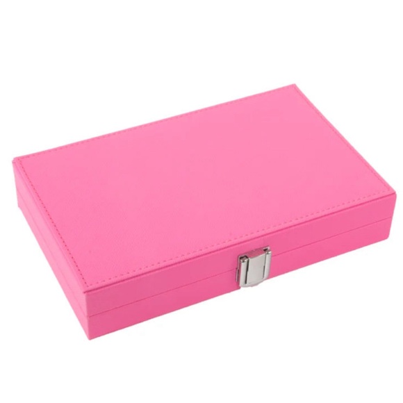 NIB travel ELLEN DOMINOS SET in pink vegan leather - Picture 10 of 13